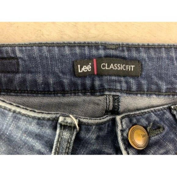 Lee Size 28x30 (Measured) Womens Jeans Straight Stretch Mid Rise Med Wash - Picture 2 of 3